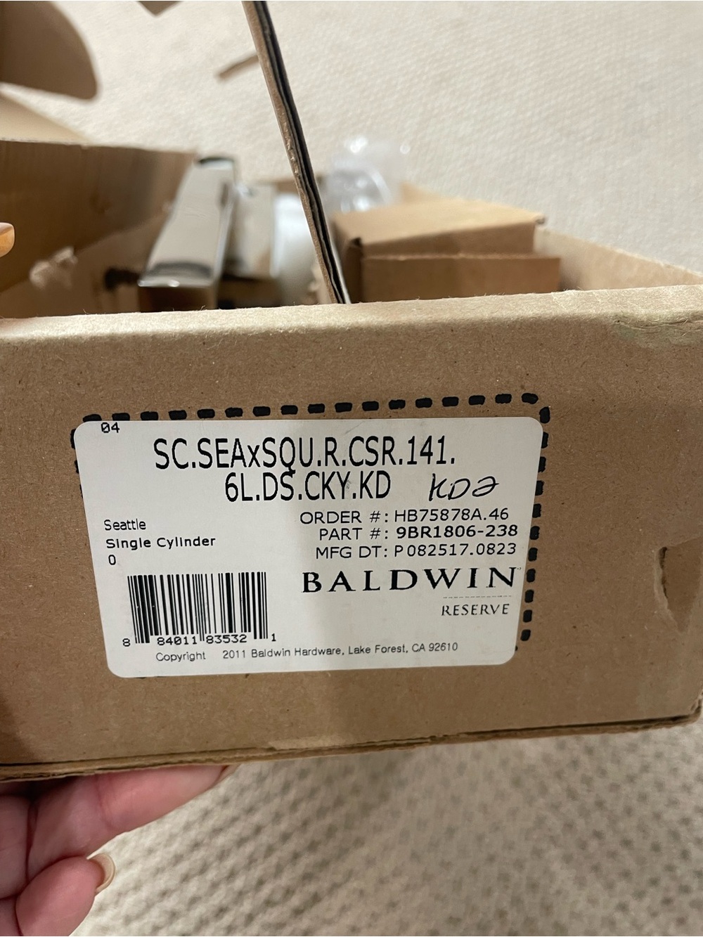 Baldwin Reserve Seattle handle set - Picture 2 of 3